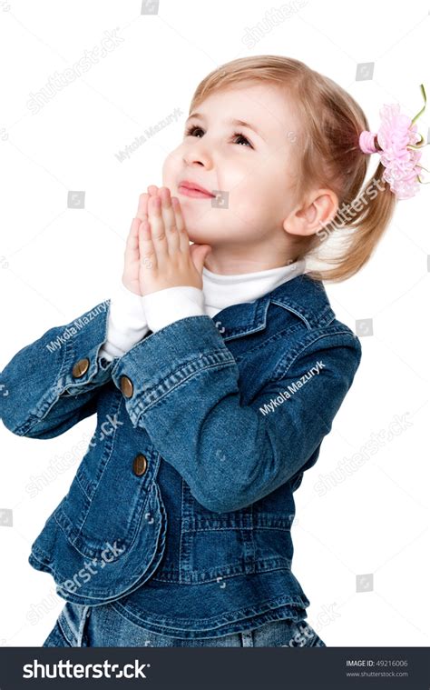 Praying Little Girl Stock Photo 49216006 Shutterstock