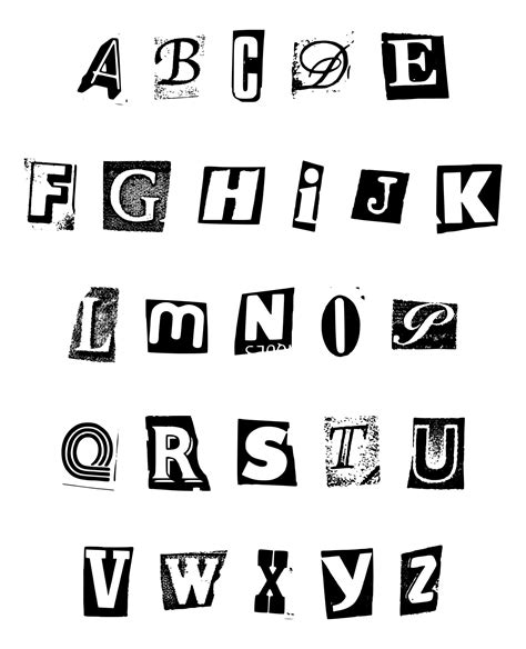 Cutout Letters Printable