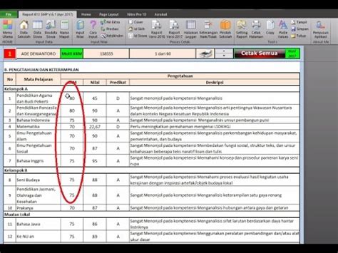 Format Raport K13 SMP Versi 2017 Multi KKM - YouTube