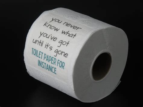 Toilet Paper You Never Know What Youve Got Until Its Gone Ts