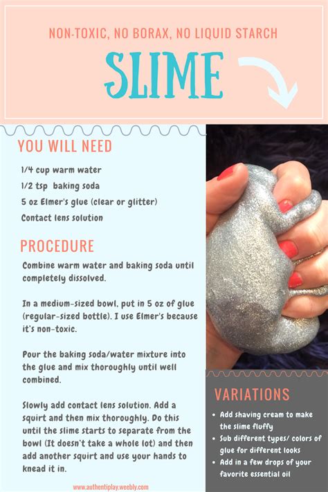 Kid Safe Slime Recipe No Borax And No Liquid Starch Slime