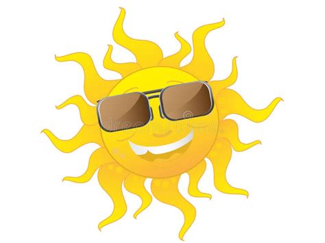 Cartoon Sun Wearing Sunglasses