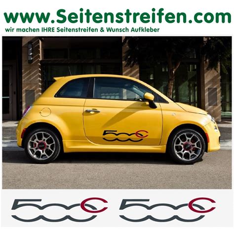 Fiat 500 C Aufkleber Dekor 2er Set Artnr 7898 Professionelle Auto