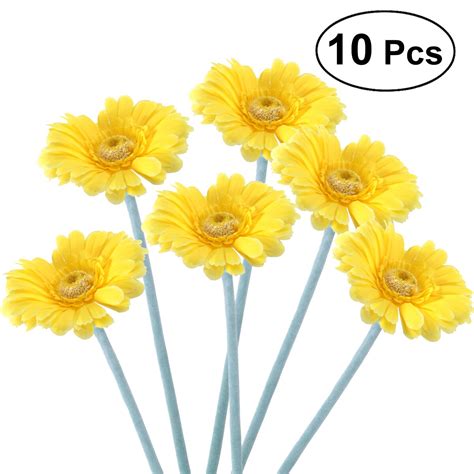 10pcs artificial sunflower plastic fake gerbera bunch for home garden party wedding decorationm