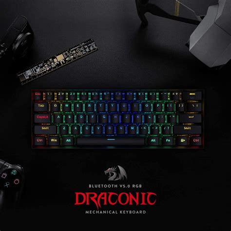 Redragon K530 Draconic 60 Compact Rgb Wireless Mechanical Keyboard 61