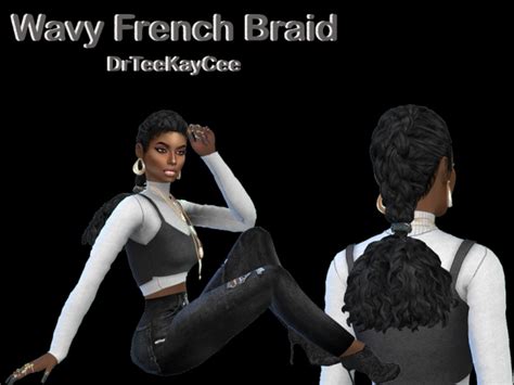 Wavy French Braid Hair By Drteekaycee At Tsr Sims 4 Updates