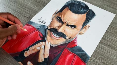 Drawing Dr Robotnik Jim Carrey Sonic The Hedgehog Movie Youtube