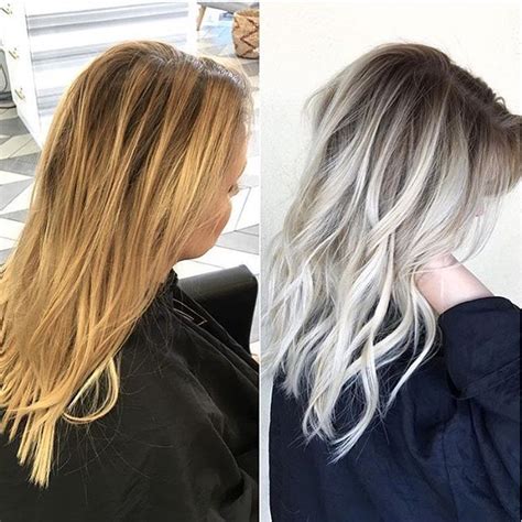 Brassy Yellow Blonde To Shadow Rooted Platinum By The Talented Beckymhair Sofisty