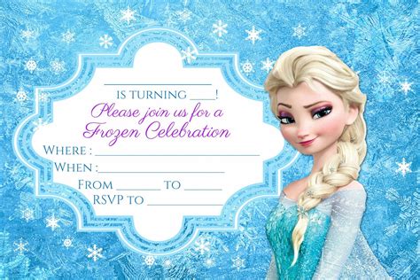 Frozen Party Invitations Elsa Birthday Invitations Frozen Birthday Party Invites Frozen