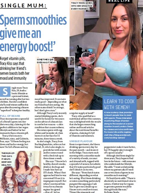Single Mum “sperm Smoothies Give Me An Energy Boost” Pressreader