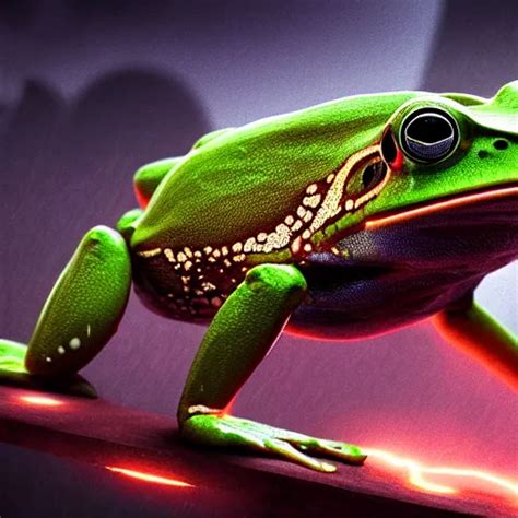 Cyborg Frog 4k Trending On Artstation Dramatic Stable Diffusion