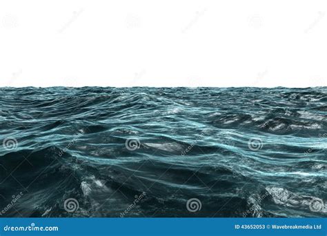 Digitally Generated Blue Rough Ocean Stock Illustration Illustration