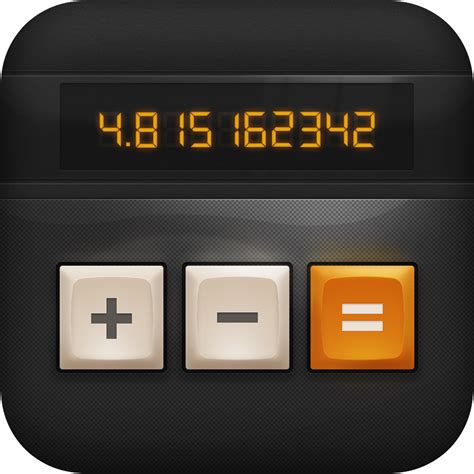 Dark Calculator Large Mobile Interface Icon Design App Design