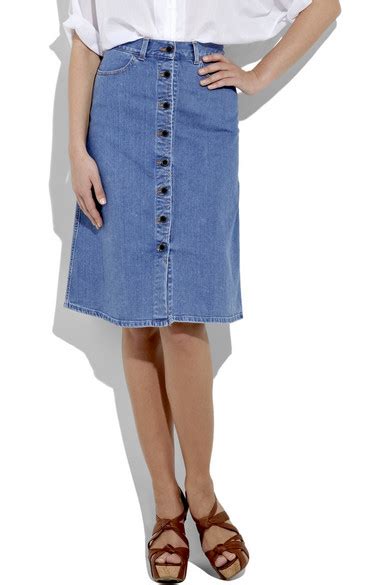 Stella Mccartney Button Front Denim Skirt Net A Portercom