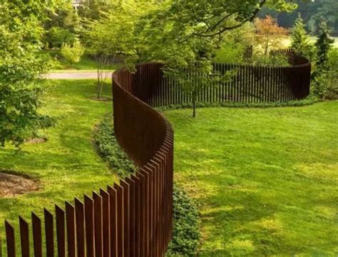 Corten Fence Square Corten Tube With Solid Costweathering Steel Fence
