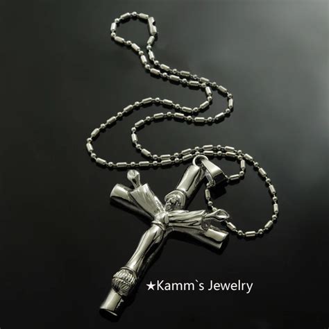 Cross Necklace Women Men Jewelry Wholesale Trendy INRI Crucifix Jesus