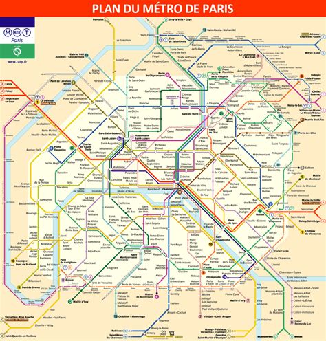 Paris Métro Subway Maps Worldwide Lines Route Schedules