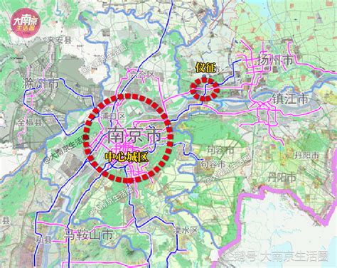 Map of shazhou subdistrict (search on: 南京地铁S5号线能让扬州仪征起飞吗？_腾讯新闻
