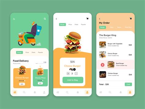 Food Delivery App Ui Concept Uplabs Gambaran