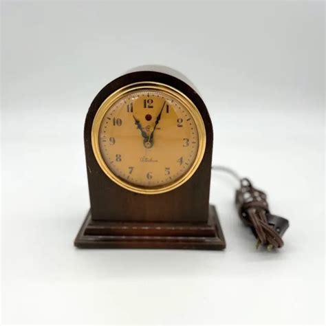 ANTIQUE GENERAL ELECTRIC Telechron Mantle Clock In Working Condition