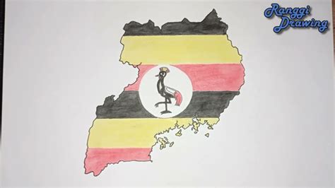 How To Draw Map Of Uganda Youtube