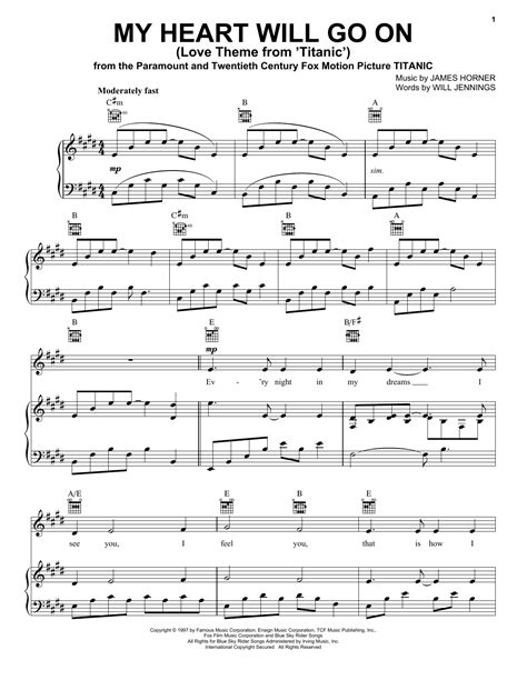 And last for a lifetime and never let go till we're gone. My Heart Will Go On (Love Theme from Titanic) sheet music ...