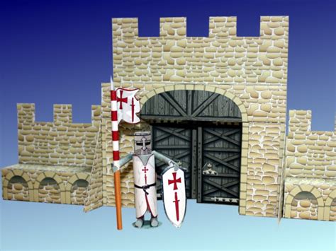 Ritterfigur für Papierburg zum Basteln | Designerspiele