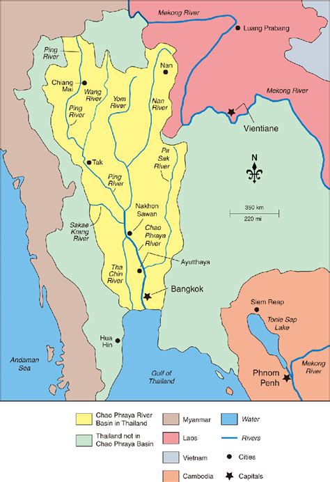 Map Of Rivers In Thailand Map Created By Mic Greenberg Download