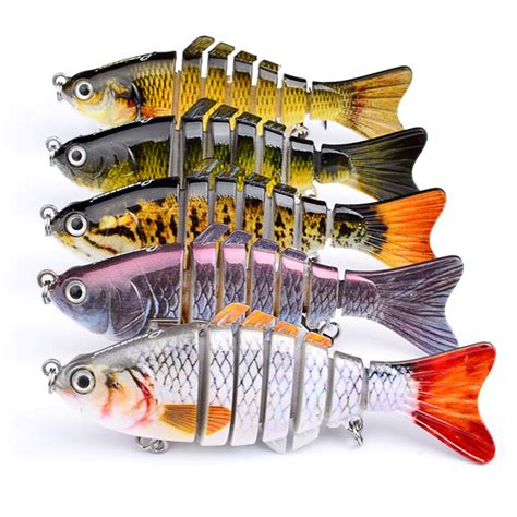 New Lifelike Multi Jointed Bass Fishing Lure Sections Swimbait Hard