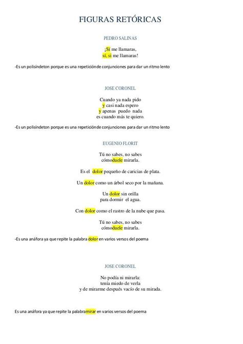 Poema Con Figuras Retoricas Brainly Lat