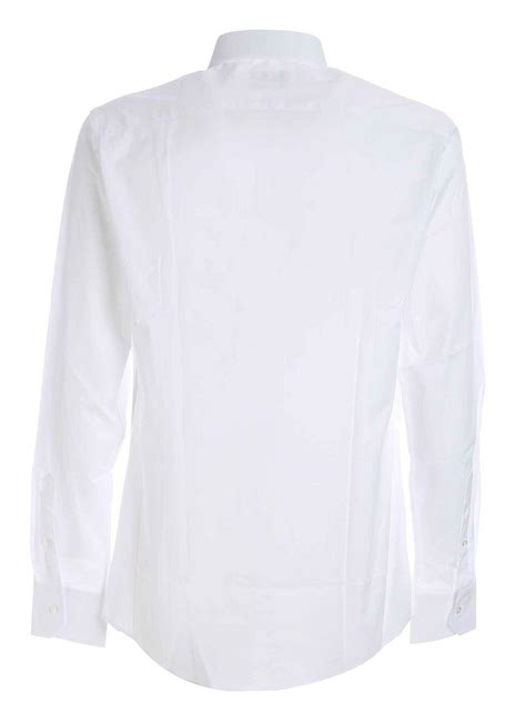 Emporio Armani Cotton Shirt In White For Men Lyst