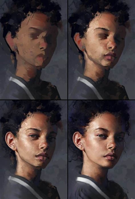 How To Paint These 21 Digital Portraits Step By Step Portrait Art