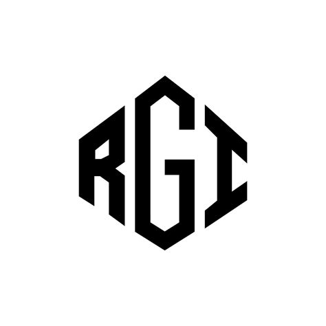 Rgi Letter Logo Design With Polygon Shape Rgi Polygon And Cube Shape