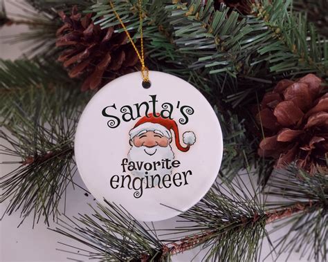 Santas Favorite Engineer Christmas Ornament Christmas Etsy