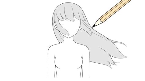 How To Draw Anime Hair Blowing In The Wind Animeoutli