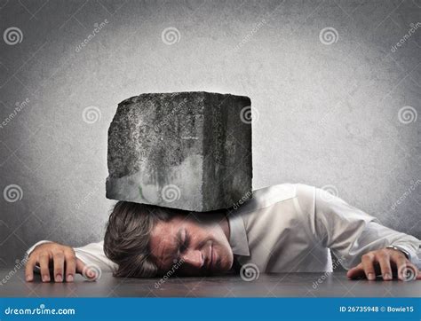 Businessman Crushed Stock Photo Image Of Burden Weight 26735948