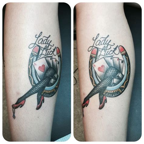 Lady Luck Vegas Themed Traditional Tattoo Done By Ian Anderson Luck