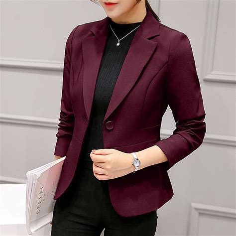 2021 2020 blazer feminino women blazer formal blazers lady office work suit pockets women s