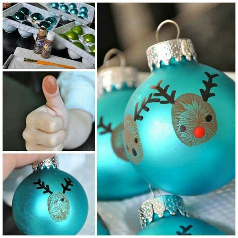 Thumbprint Reindeer Ornaments How Cute Christmas Diy Christmas