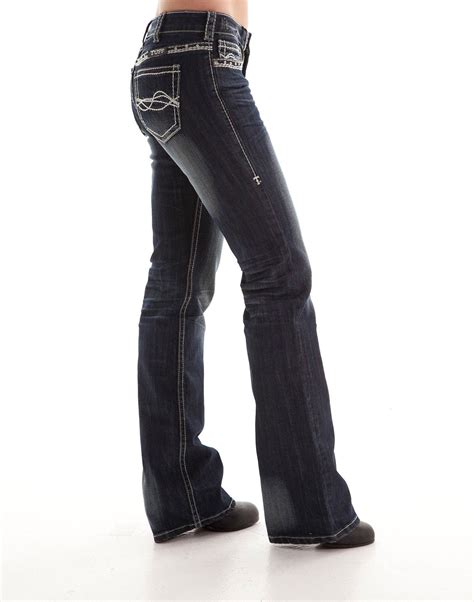 Cowgirl Tuff Womens Blue Cotton Blend Jeans Dfmi West Silver Cowgirl Tuff Silver Jeans