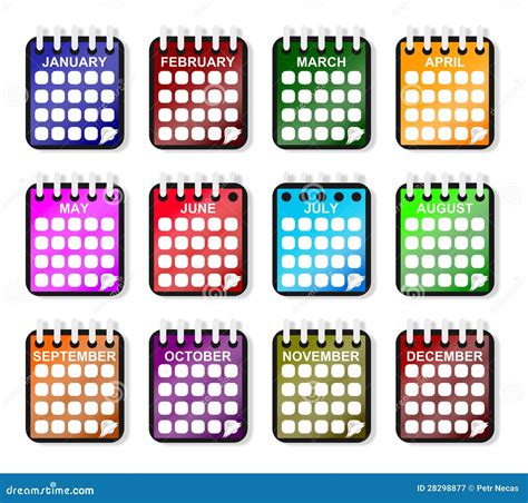 Calendar For The Whole Year Stock Illustration Illustration Of Note