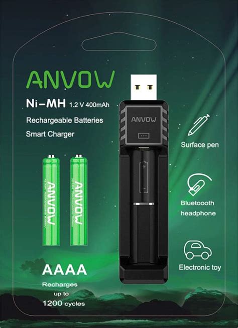 AAAA Batteries ANVOW Rechargeable AAAA Batteries For Surface Pen
