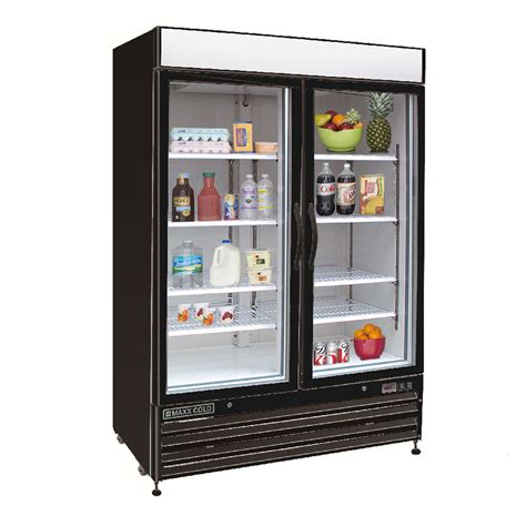 Maxx Cold Double Glass Door Refrigerator Hinged Appliances
