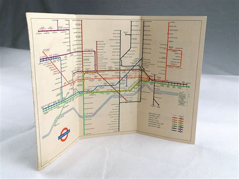 1951 London Underground Pocket Map Hc Beck Iconic Antiques Cool