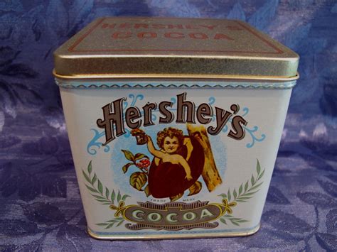 Hersheys Chocolate Tin Hersheys Cocoa Pod Souvenir Can Vintage
