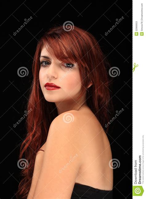 Beautiful Red Hair Young Girl Stock Image Image Of