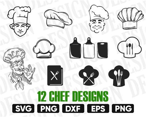 Chef Svg Kitchen Svg Cooking Svg Svg Files For Cricut Chef Clipart
