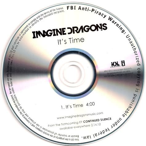 Imagine Dragons Its Time 2012 Cdr Discogs