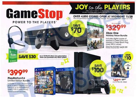 Gamestops Full Black Friday Ad Leak Ps4 Bundle 400 Xbox One From