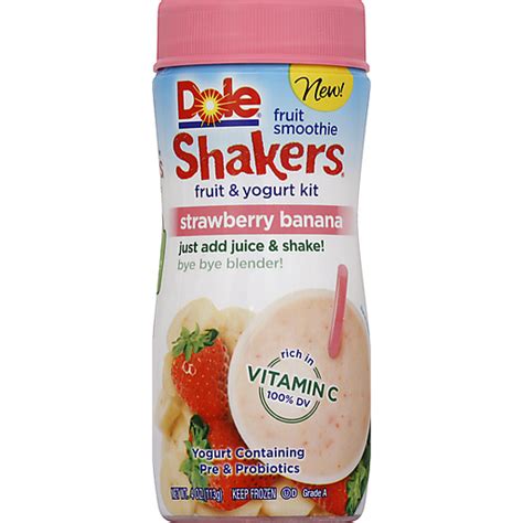 Dole® Strawberry Banana Fruit Smoothie Shakers® 4 Oz Bottle Juices